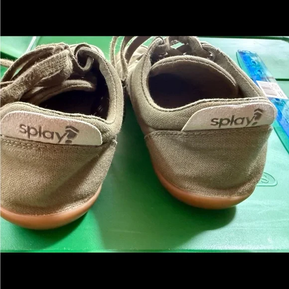 Kids Olive Green Canvas Sneakers - Comfort Casual Shoe - Picture 11 of 12